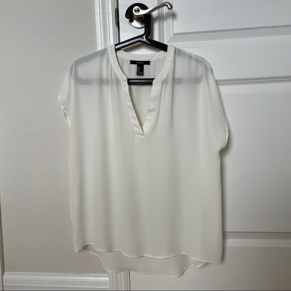 Cream Forever21 blouse
